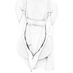 KinkHarness Camisole Strict Leather Zipper